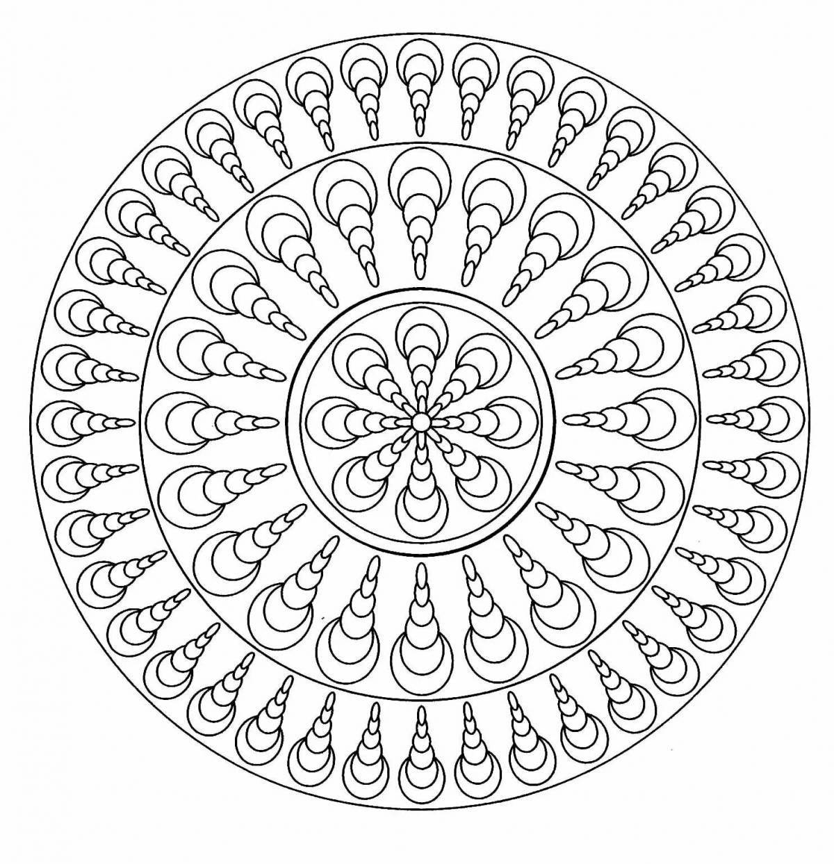 Abundant coloring mandala wealth and prosperity