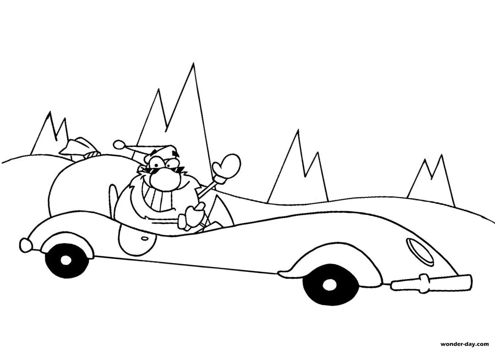 Santa Claus on car #2