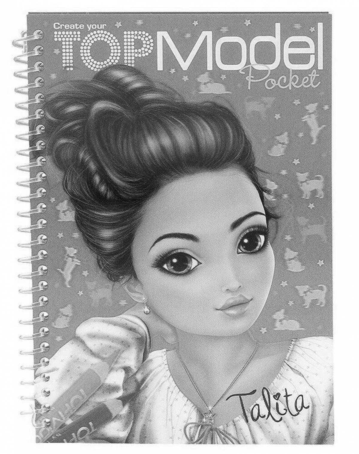 Coloring magazine dazzling top model