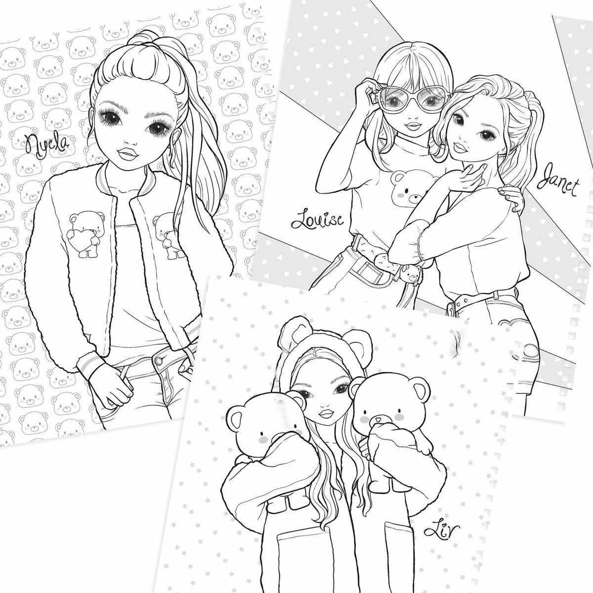 Top model magazine coloring page