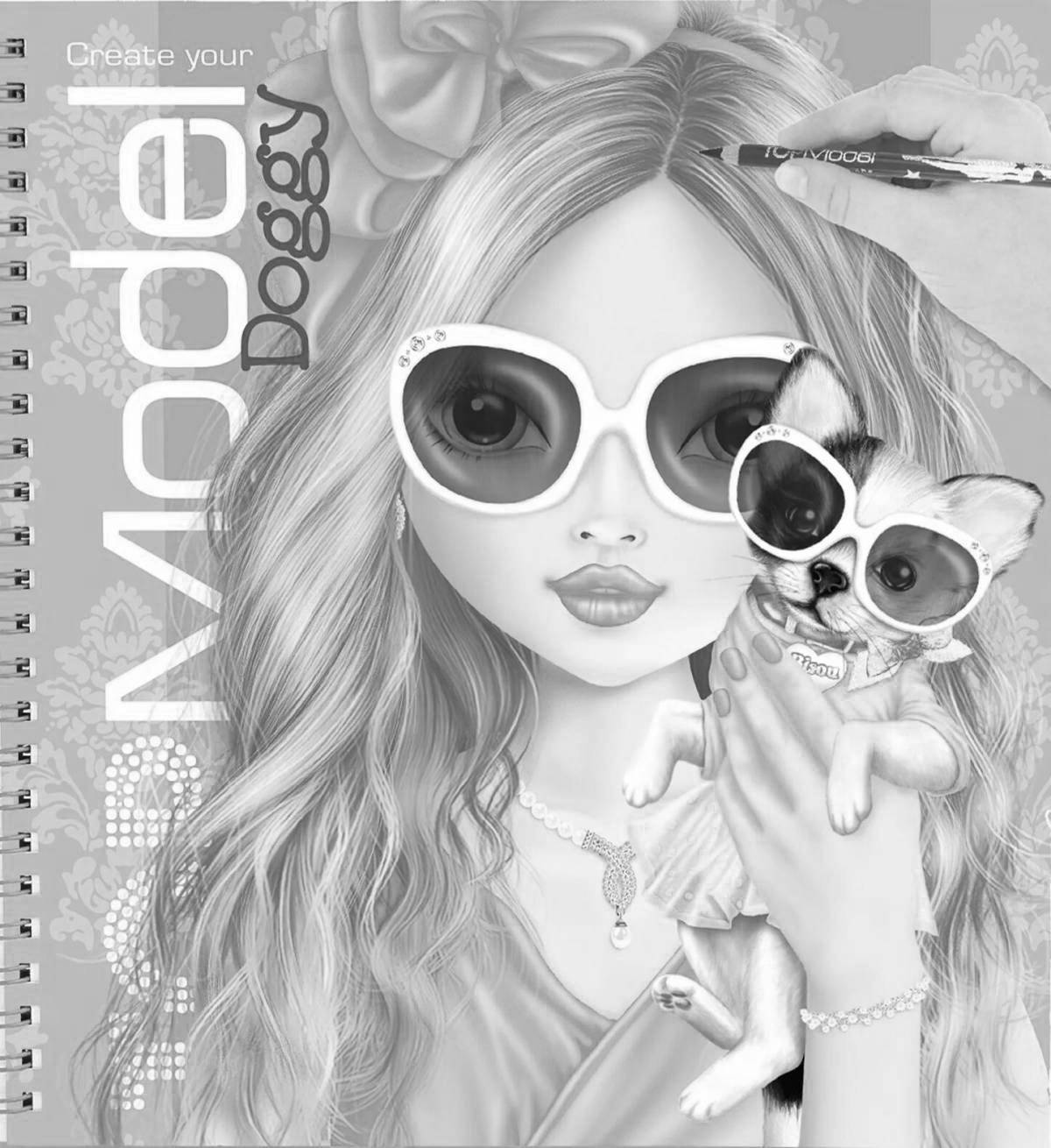 Luxury Top Model magazine coloring page