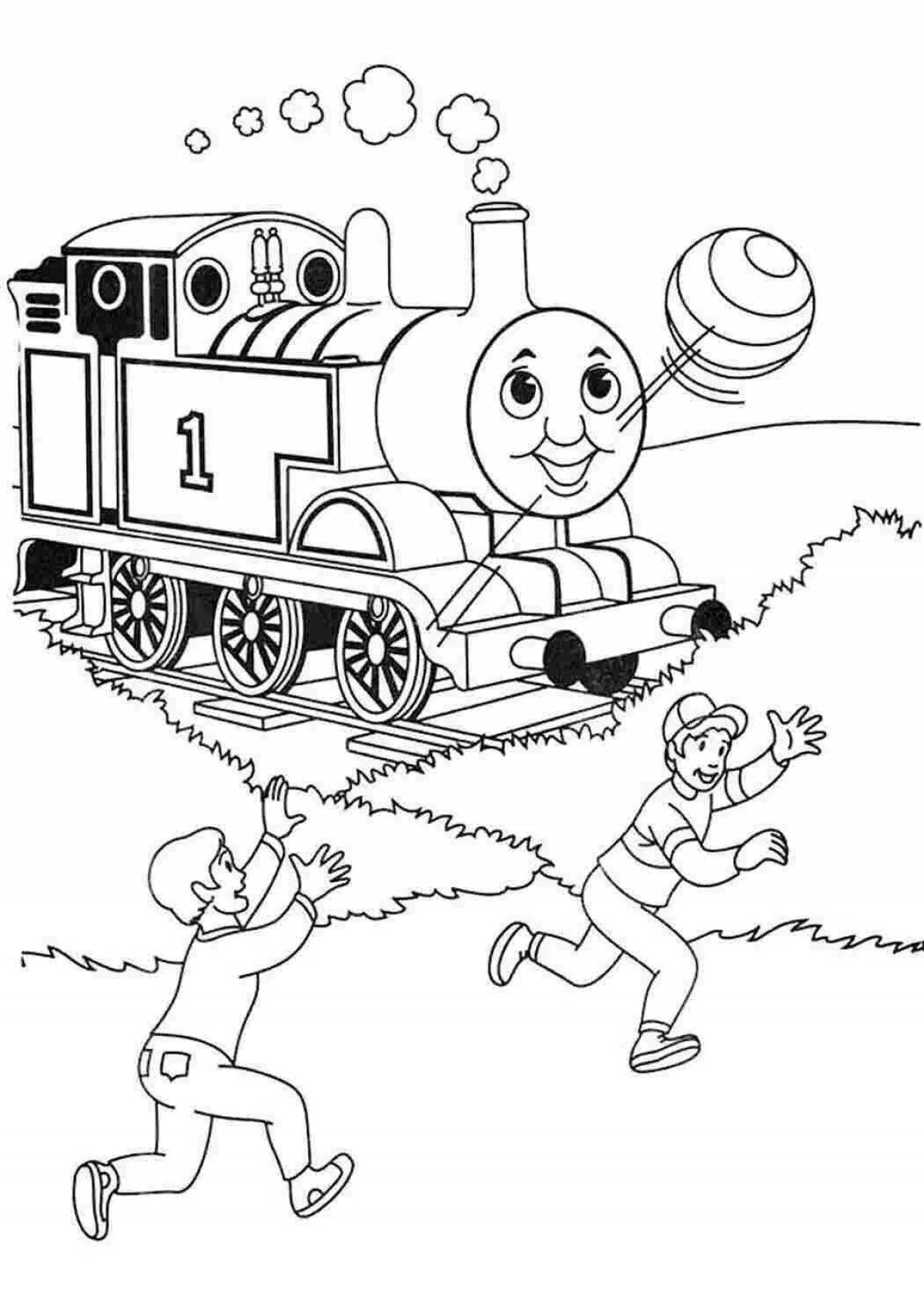 Railroad safety fun coloring page