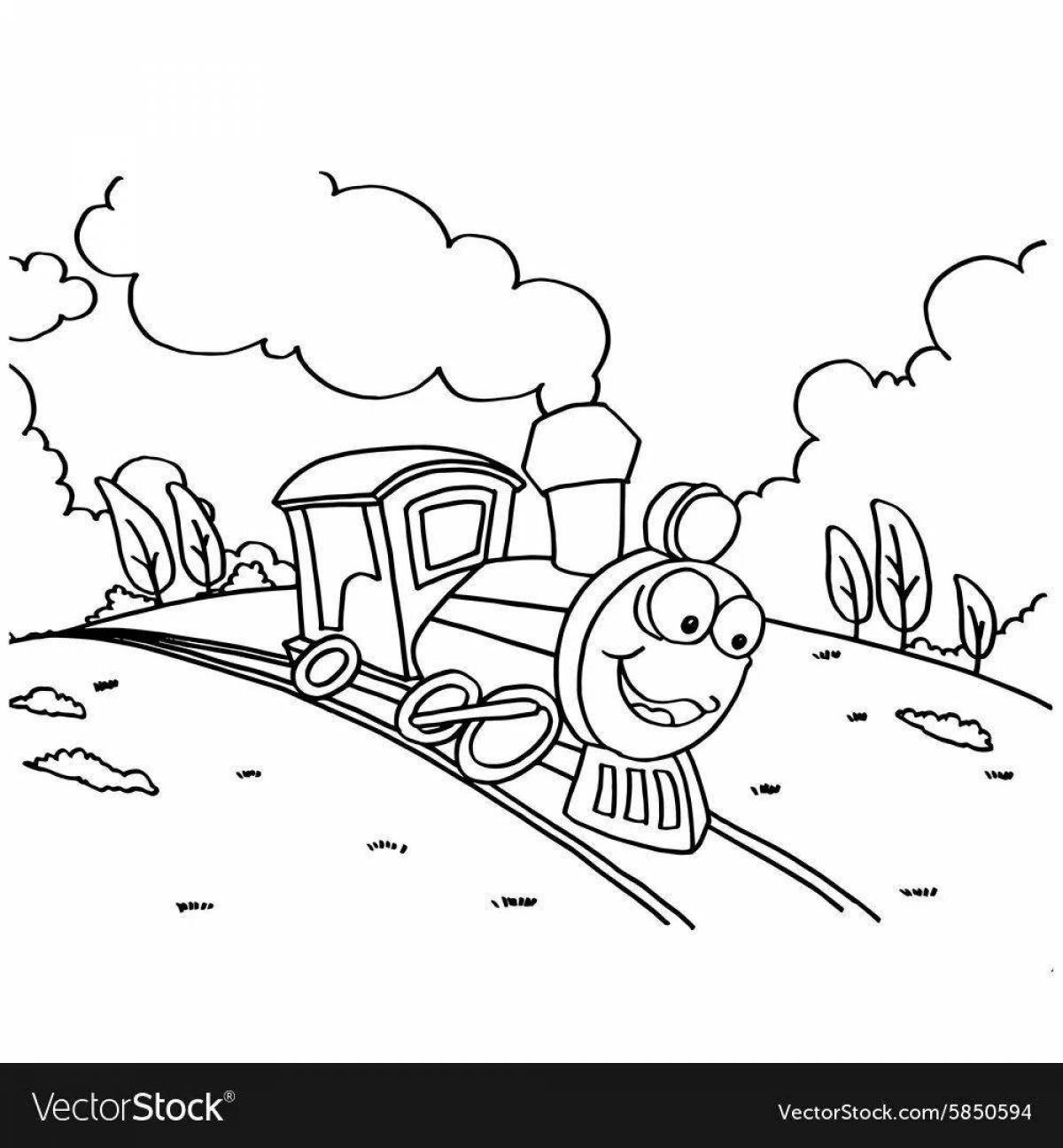 Inspiring rail safety coloring page
