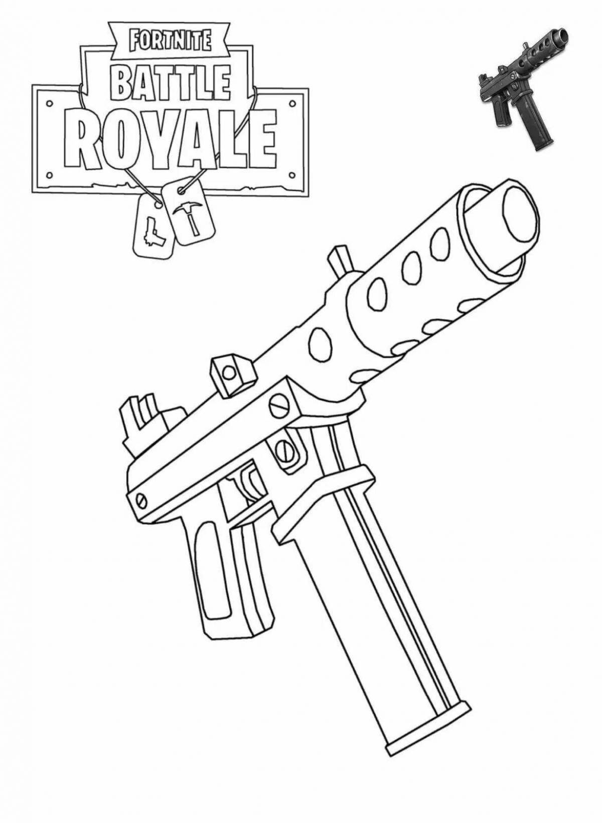 Skillfully coloring the page gun from standoff 2