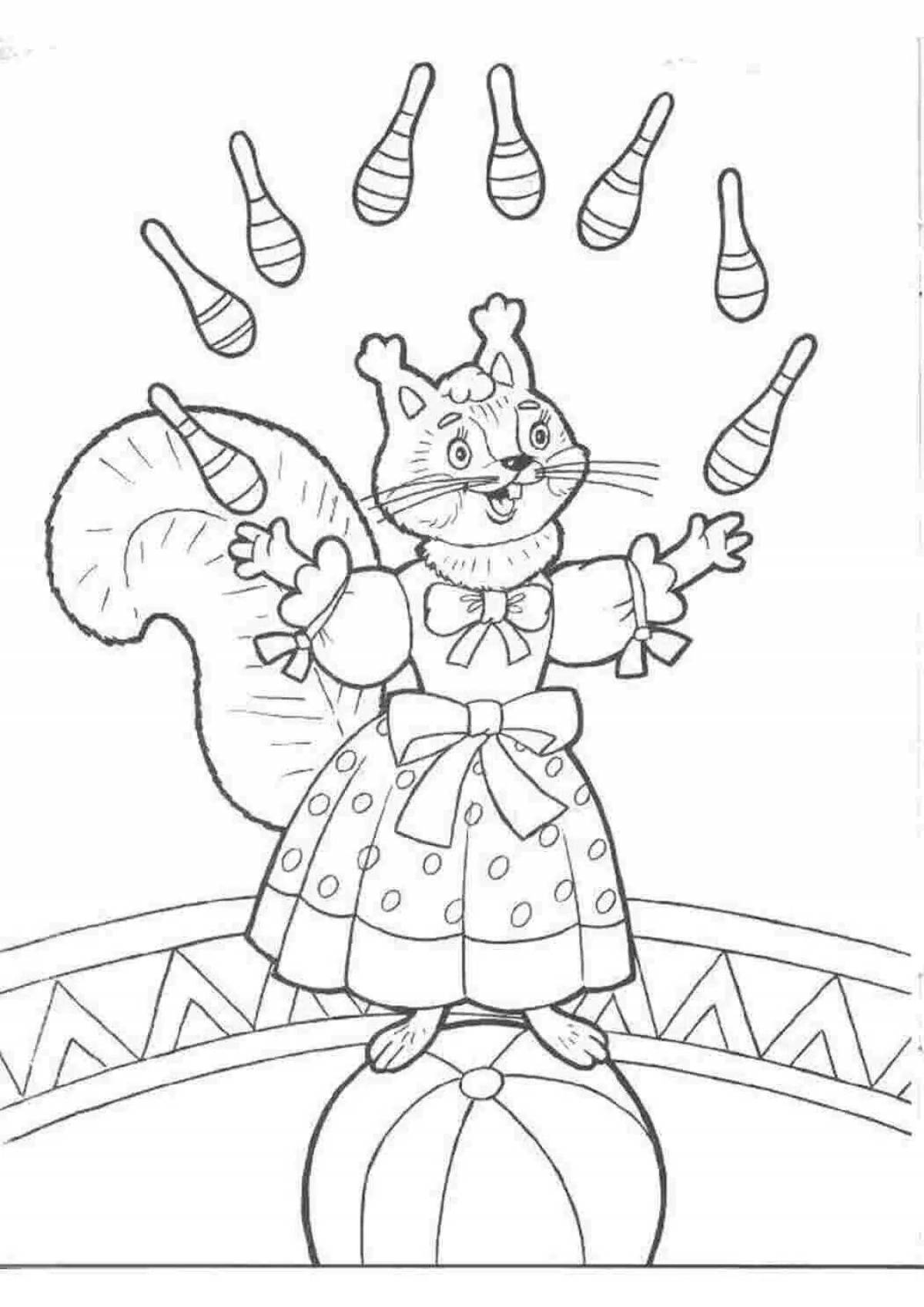 Large puppet theater coloring page