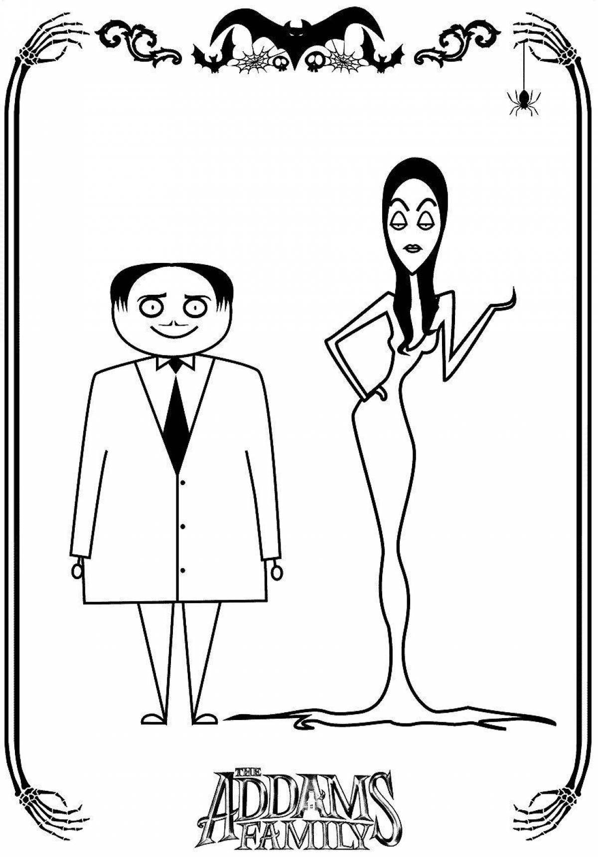 Addams gorgeous environment coloring page