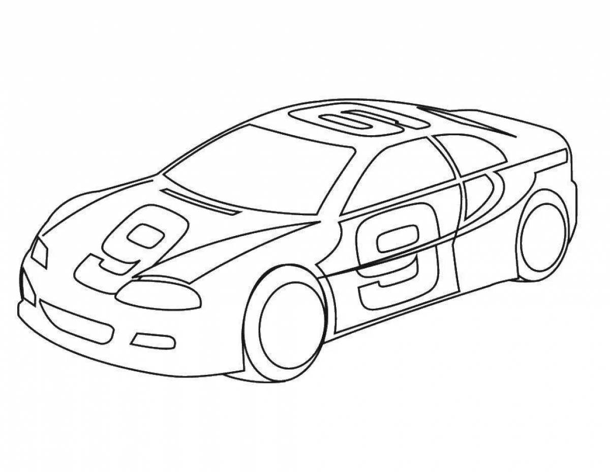 Coloring book funny car with remote control