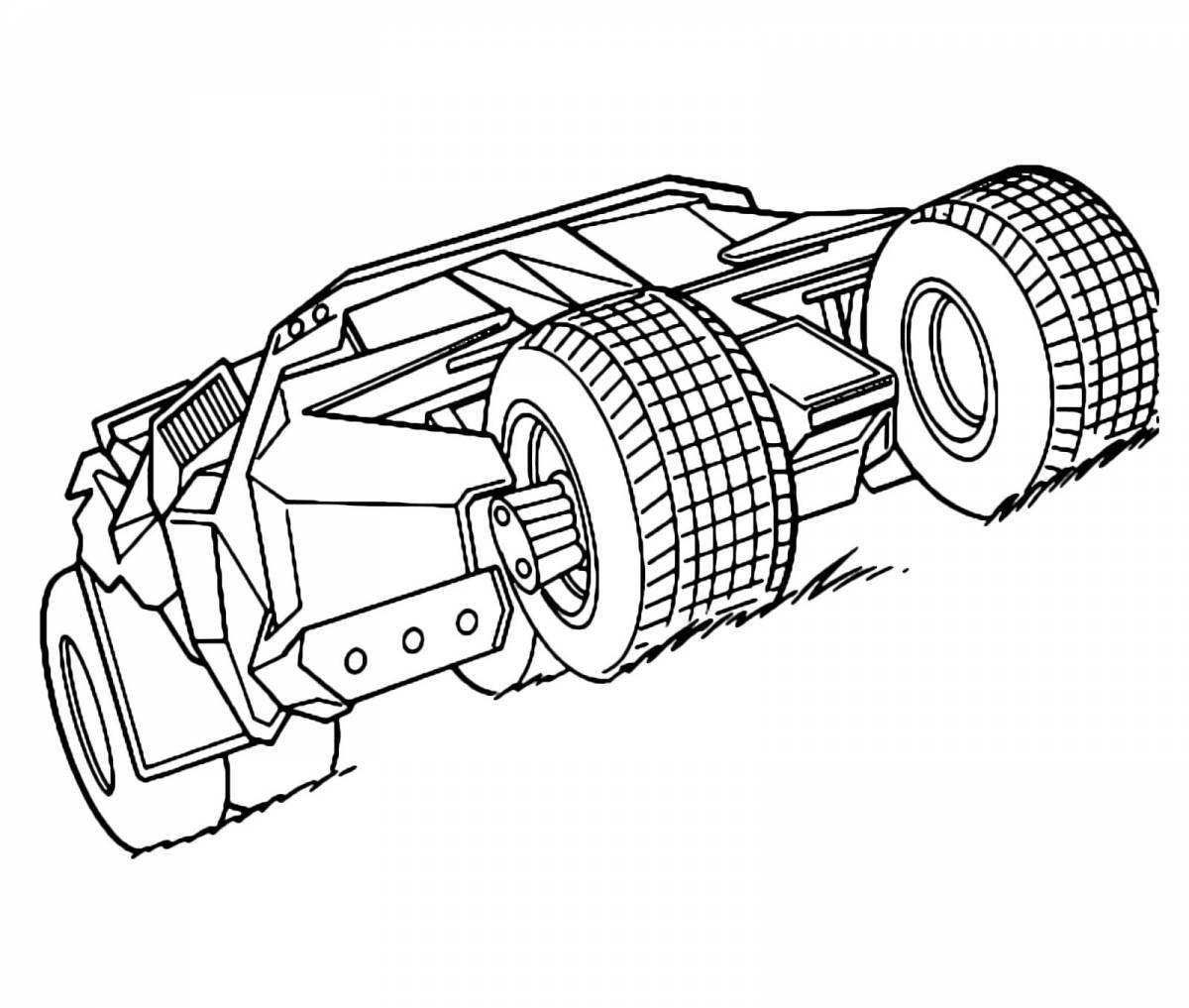 Exciting remote control car coloring page
