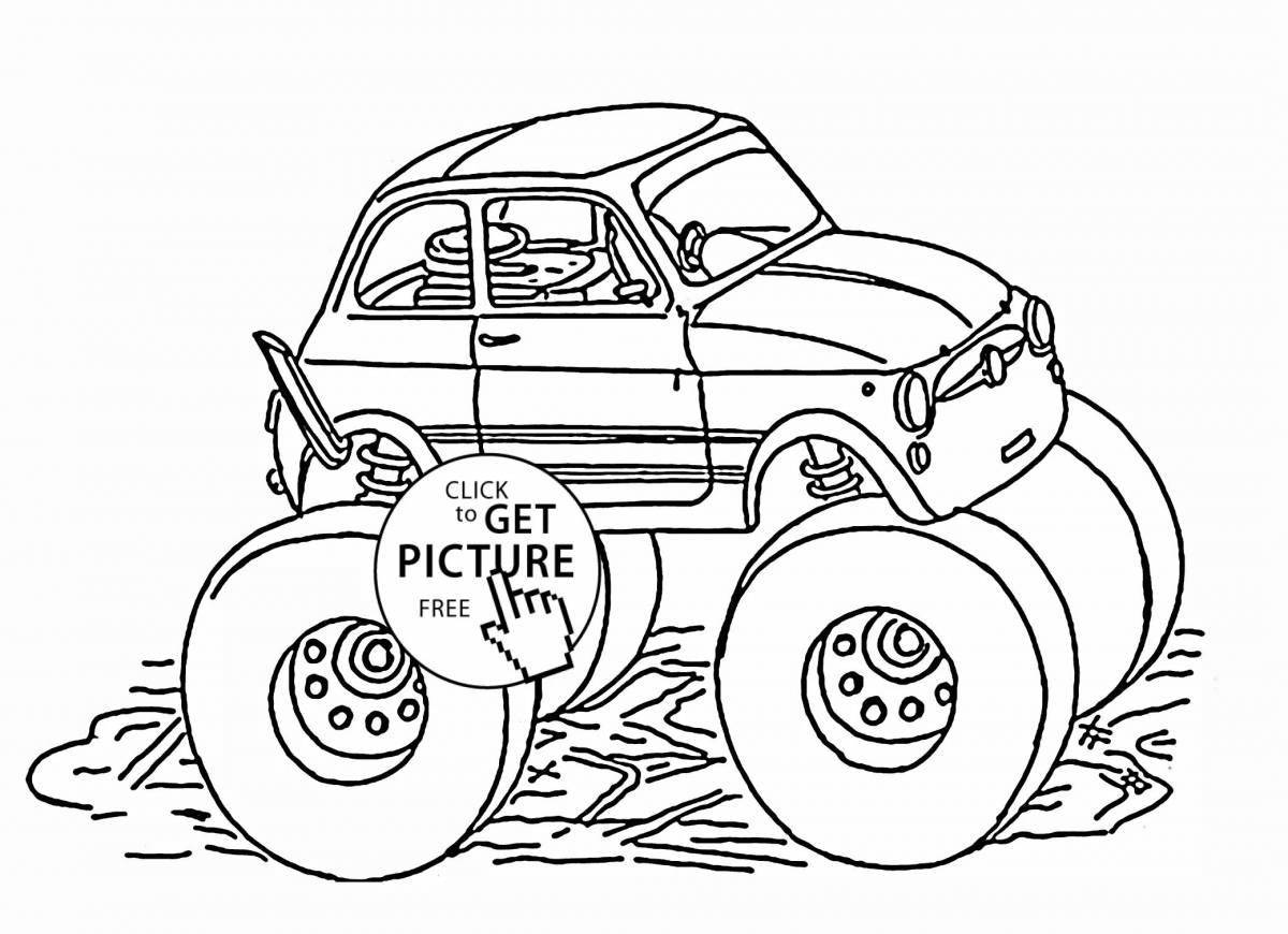 Innovative remote controlled car coloring page