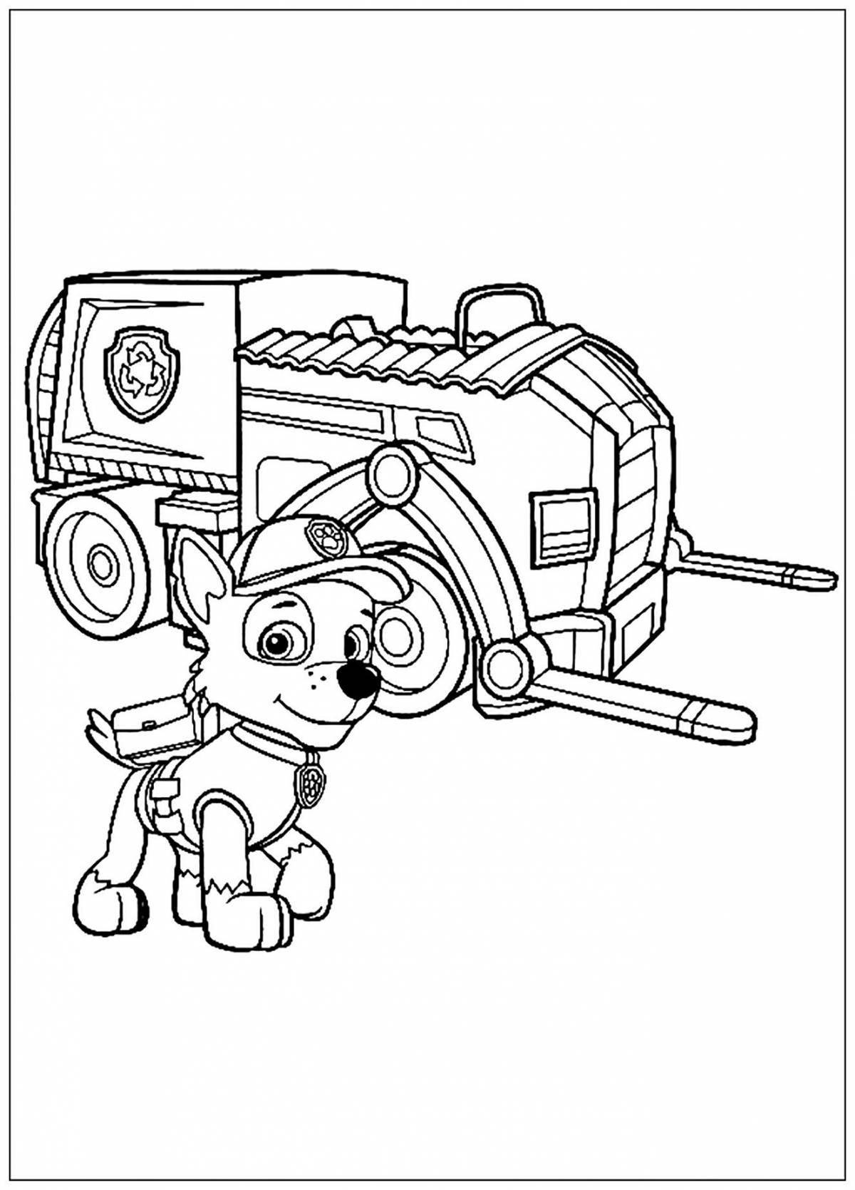 Coloring page joyful ray and the fire patrol