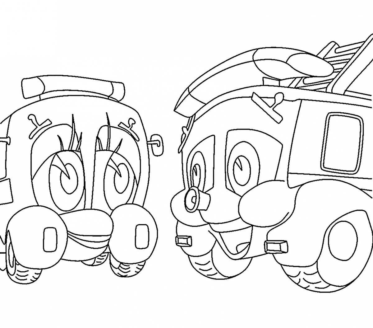 Coloring page nice ray and the fire patrol