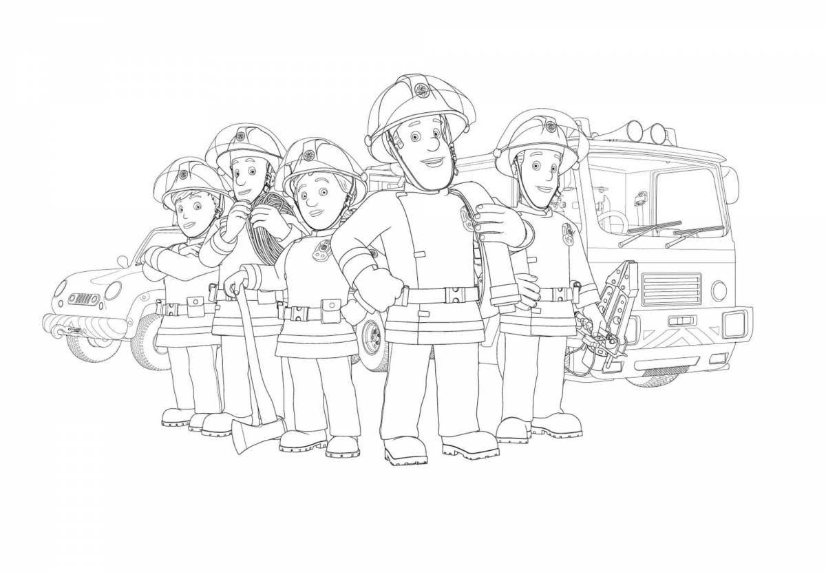 Coloring book exquisite ray and the fire patrol