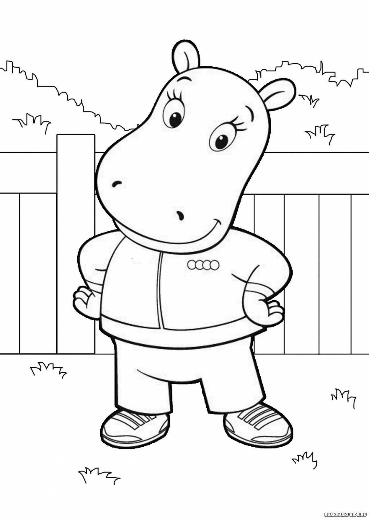 Встревоженный бегемот, который боялся прививок