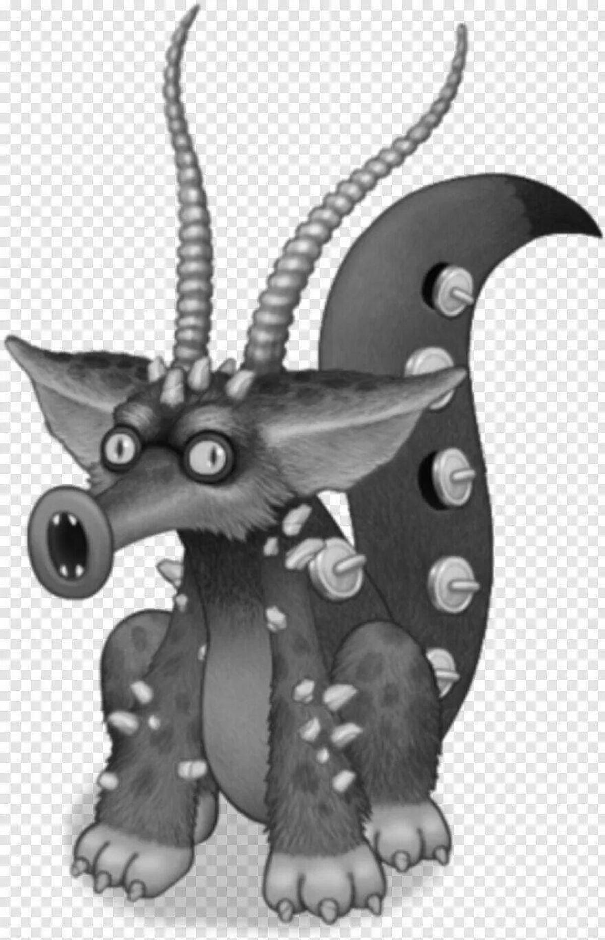 Playful coloring page my singing monsters