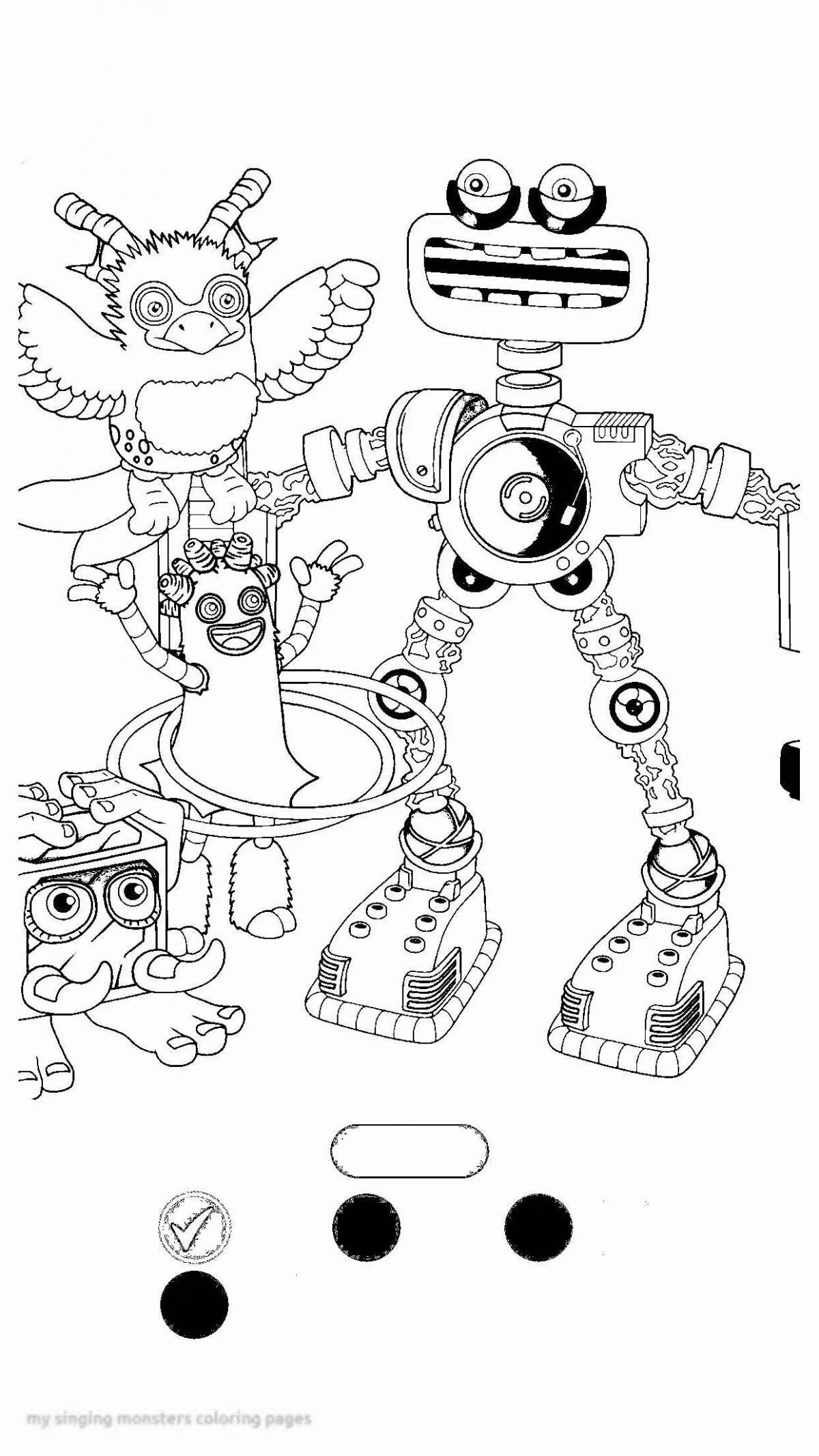Coloring page my lovely singing monsters