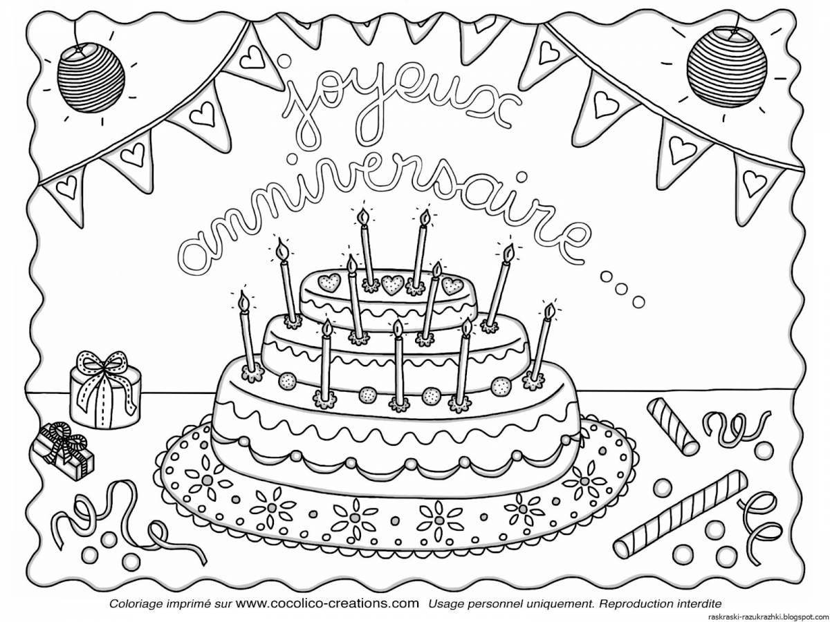Blessed little sister birthday coloring page