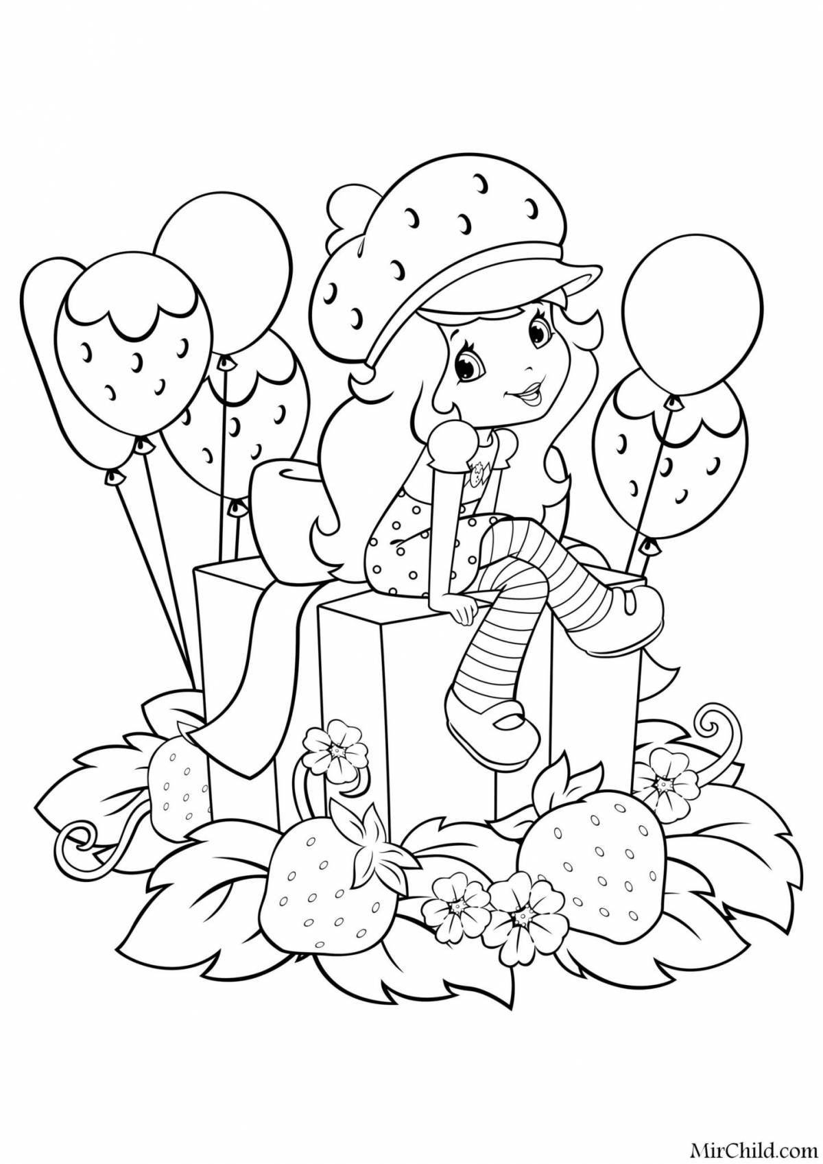 Exquisite birthday sister coloring page