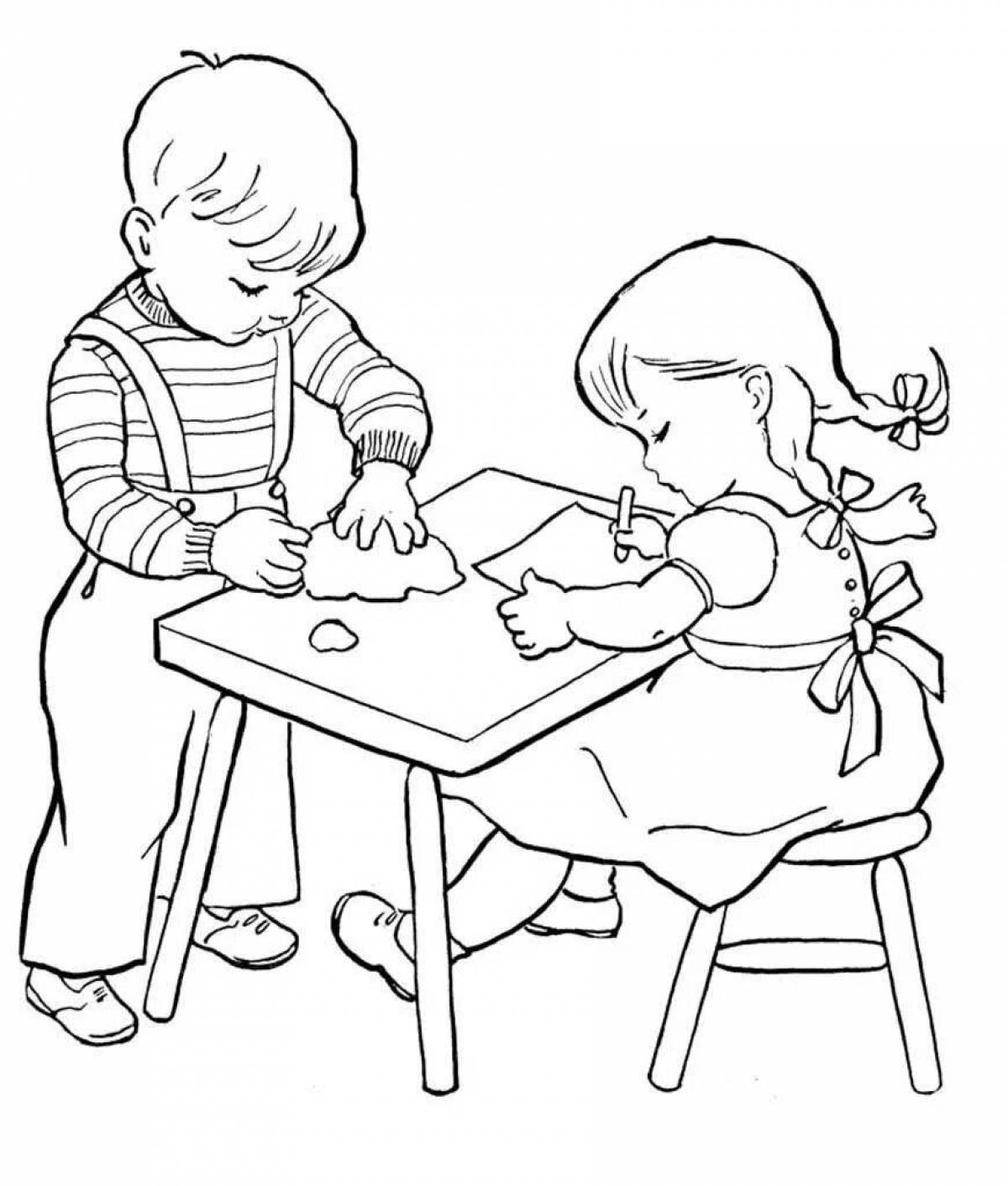 Creative table manners coloring book