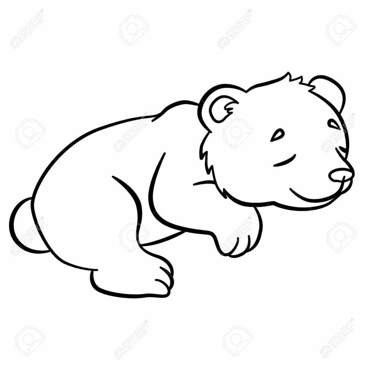 Забавный медведь в берлоге рисунок