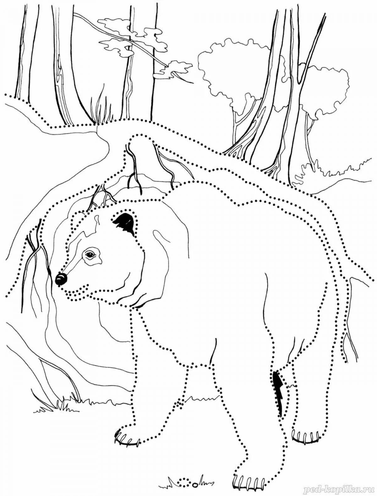 Юмористический медведь в берлоге рисунок