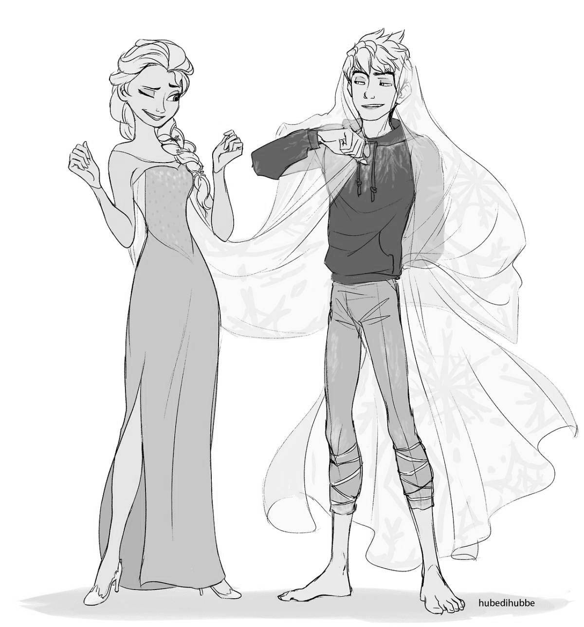 Great coloring elsa and ice jack