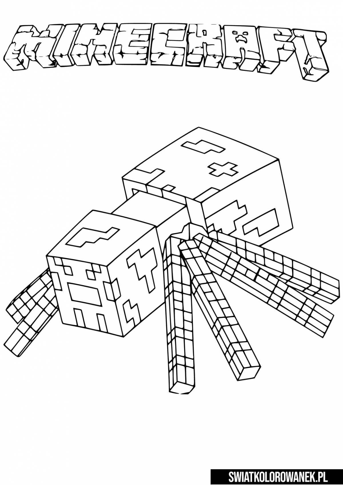 Amazing Minecraft Ender Dragon Coloring Page