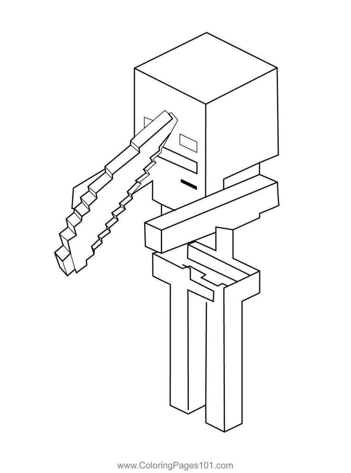Splendorous ender dragon minecraft coloring page