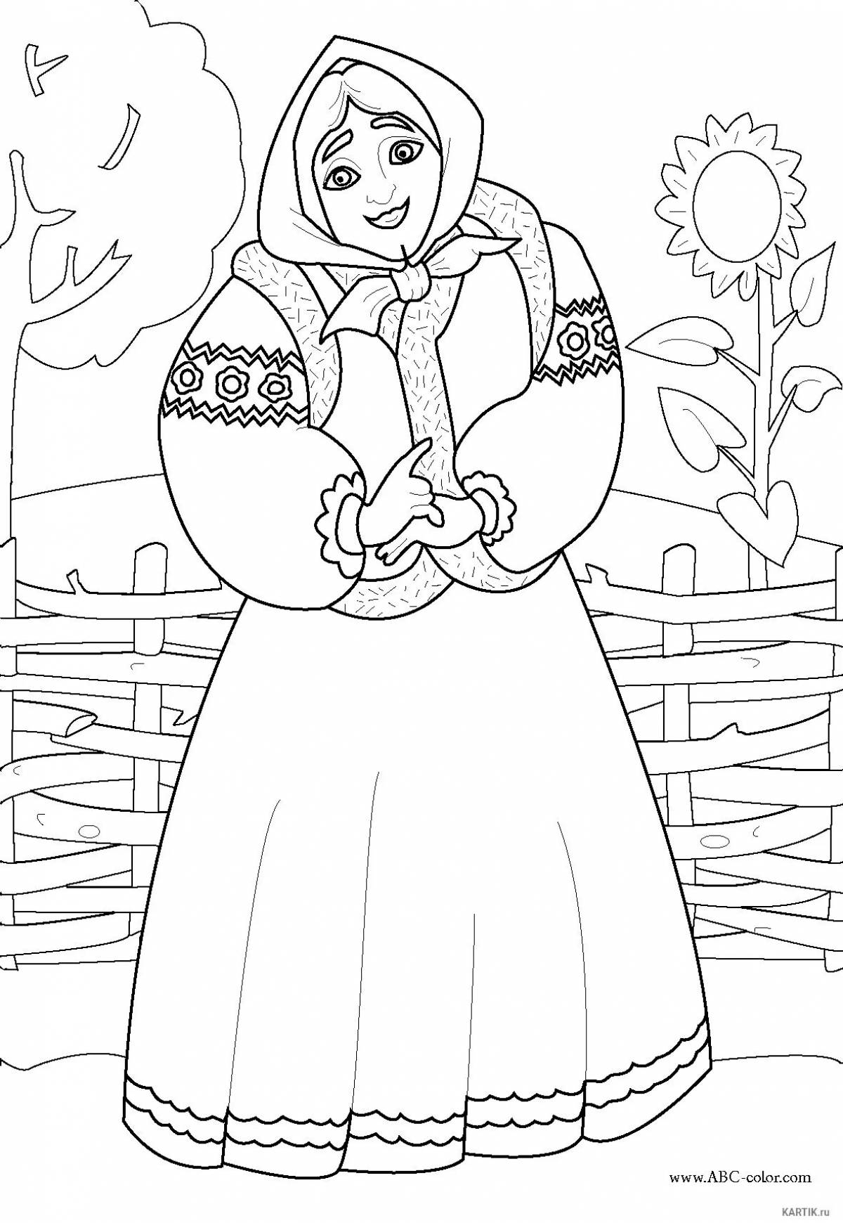 Large snow maiden coloring book