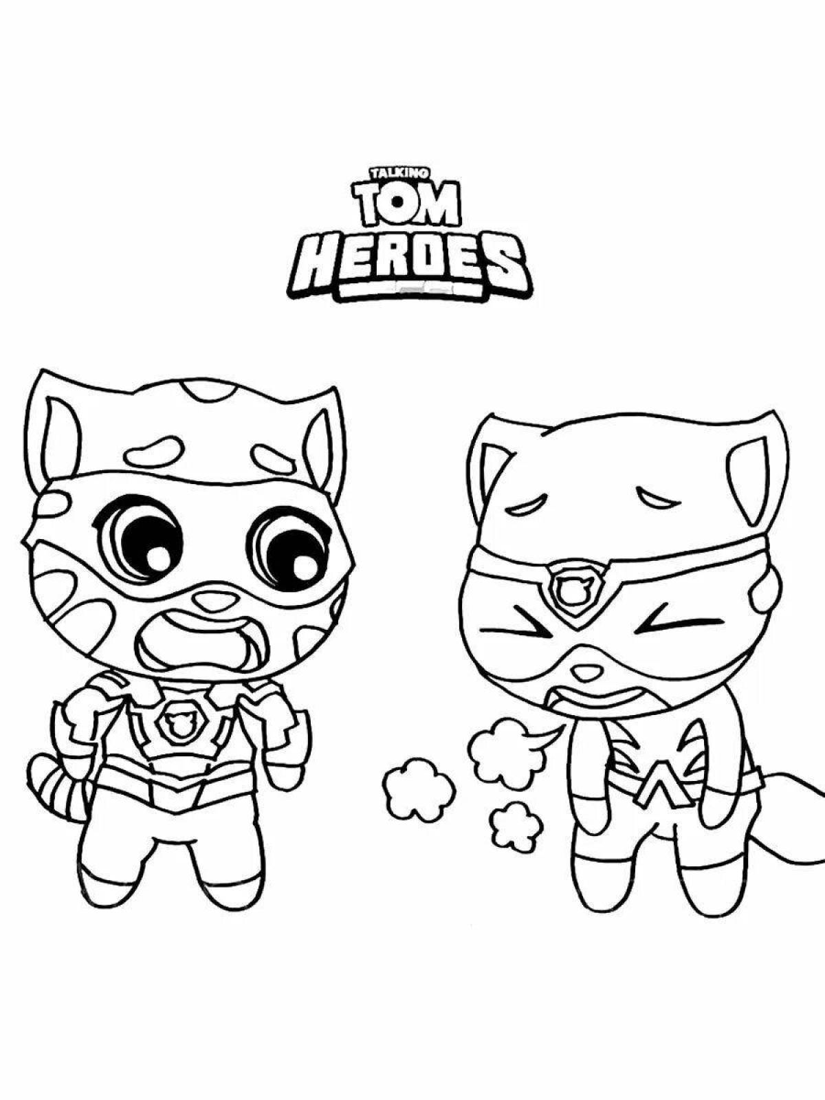 Playful coloring page my talking angela 2
