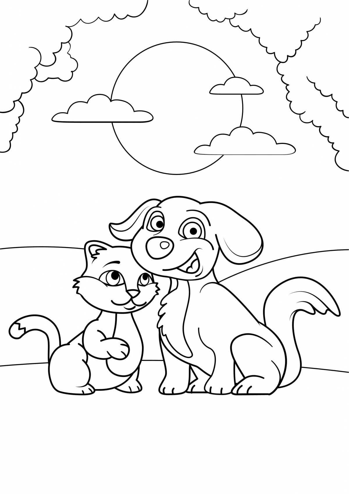 Coloring page tiny kitten from lizyukov street