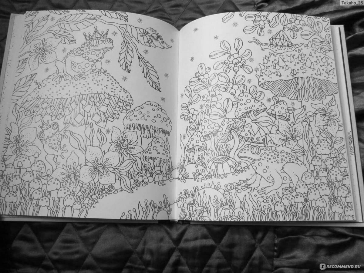 Hanna Carlson's charming forest coloring book