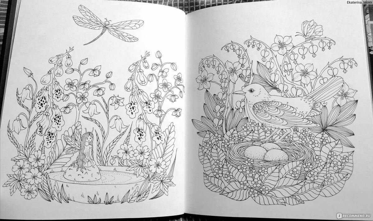 Hanna Carlson's gorgeous forest coloring book