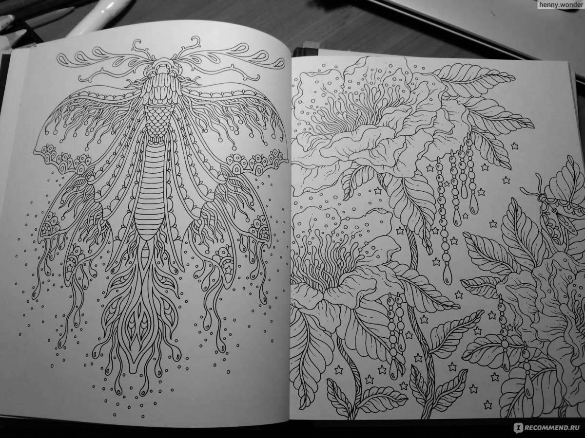 Hannah Carlson's bright forest coloring