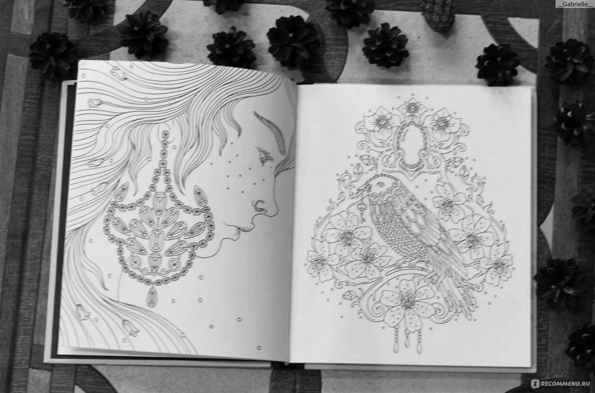 Hanna Carlson's beautiful forest coloring book