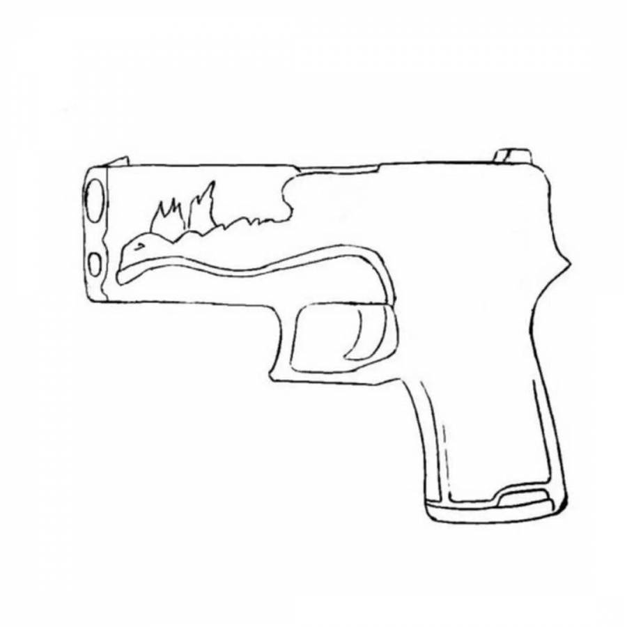 Лёгкие рисунки карандашом пистолеты из СТЕНДОФФА