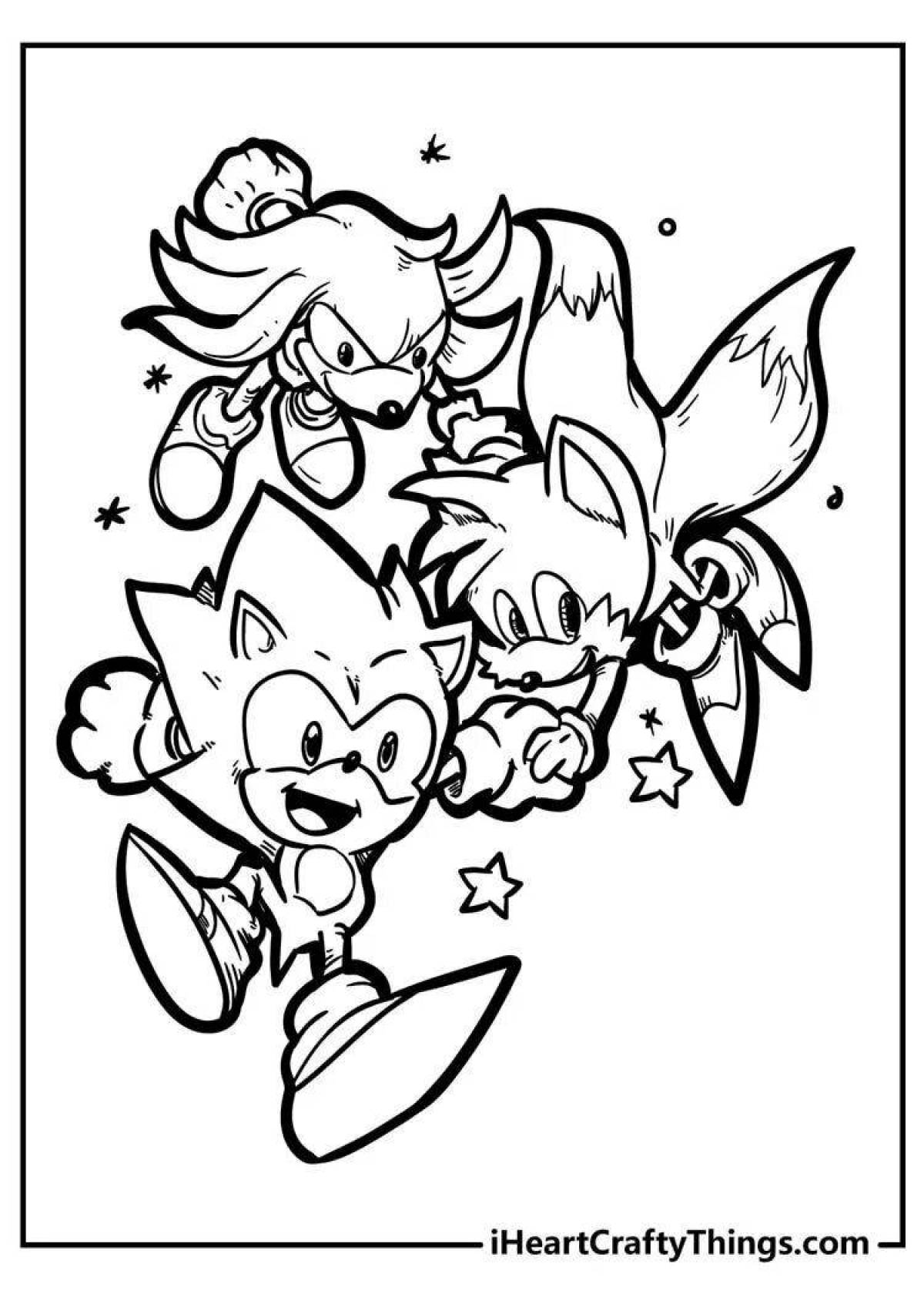 Sonic the Hedgehog 2 Coloring Pages/Sonic, Tails, Knuckles Coloring