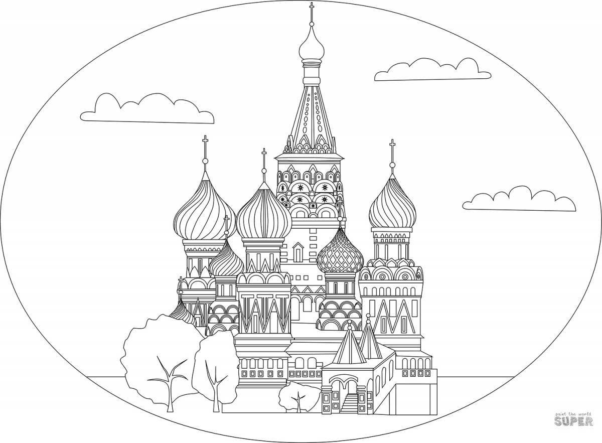 Grand coloring page 100 best places in russia
