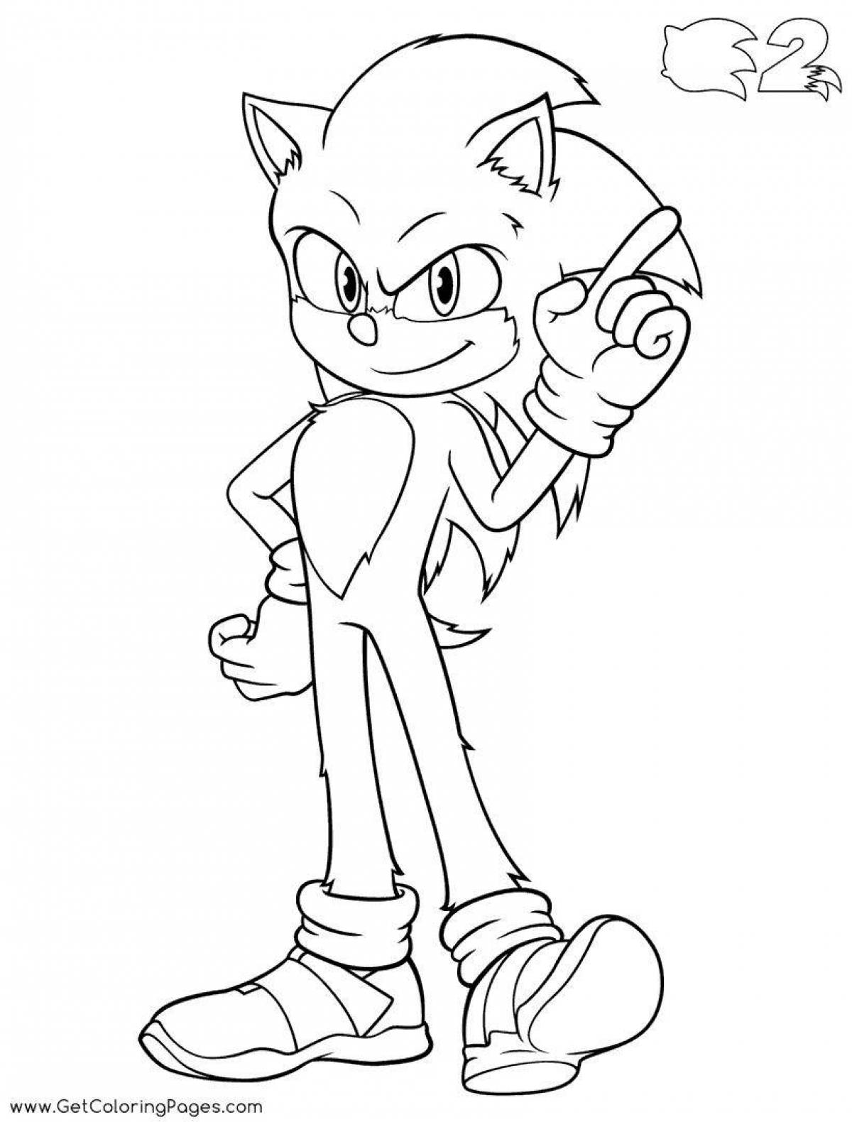 Animated sonic tails and knuckles coloring page