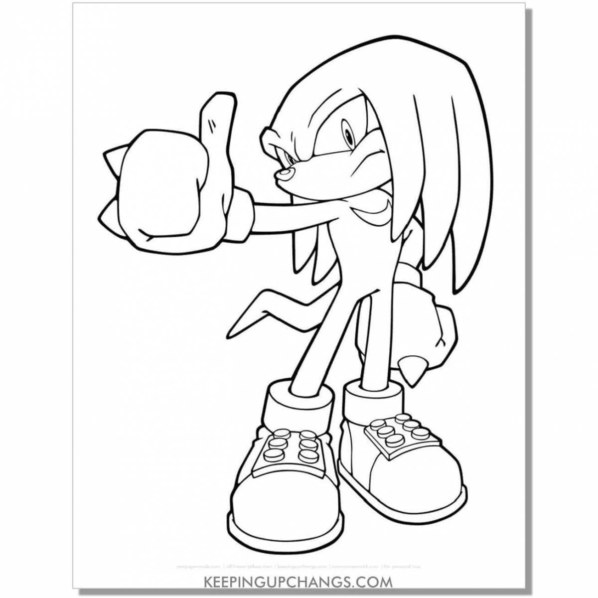 Attractive coloring sonic tails and knuckles