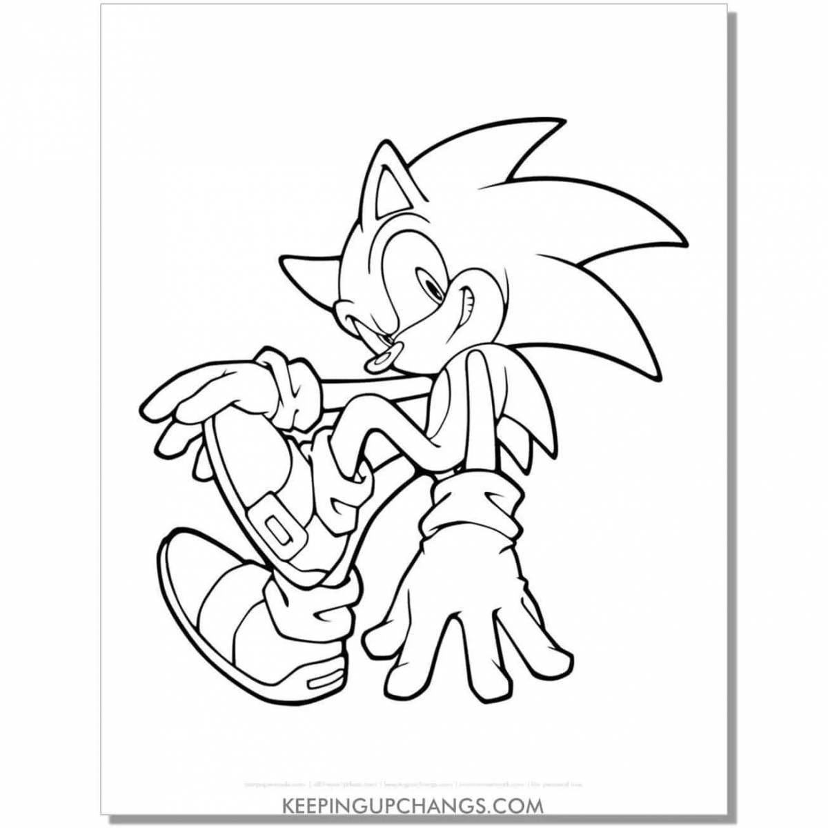 Cute sonic tails and knuckles coloring book
