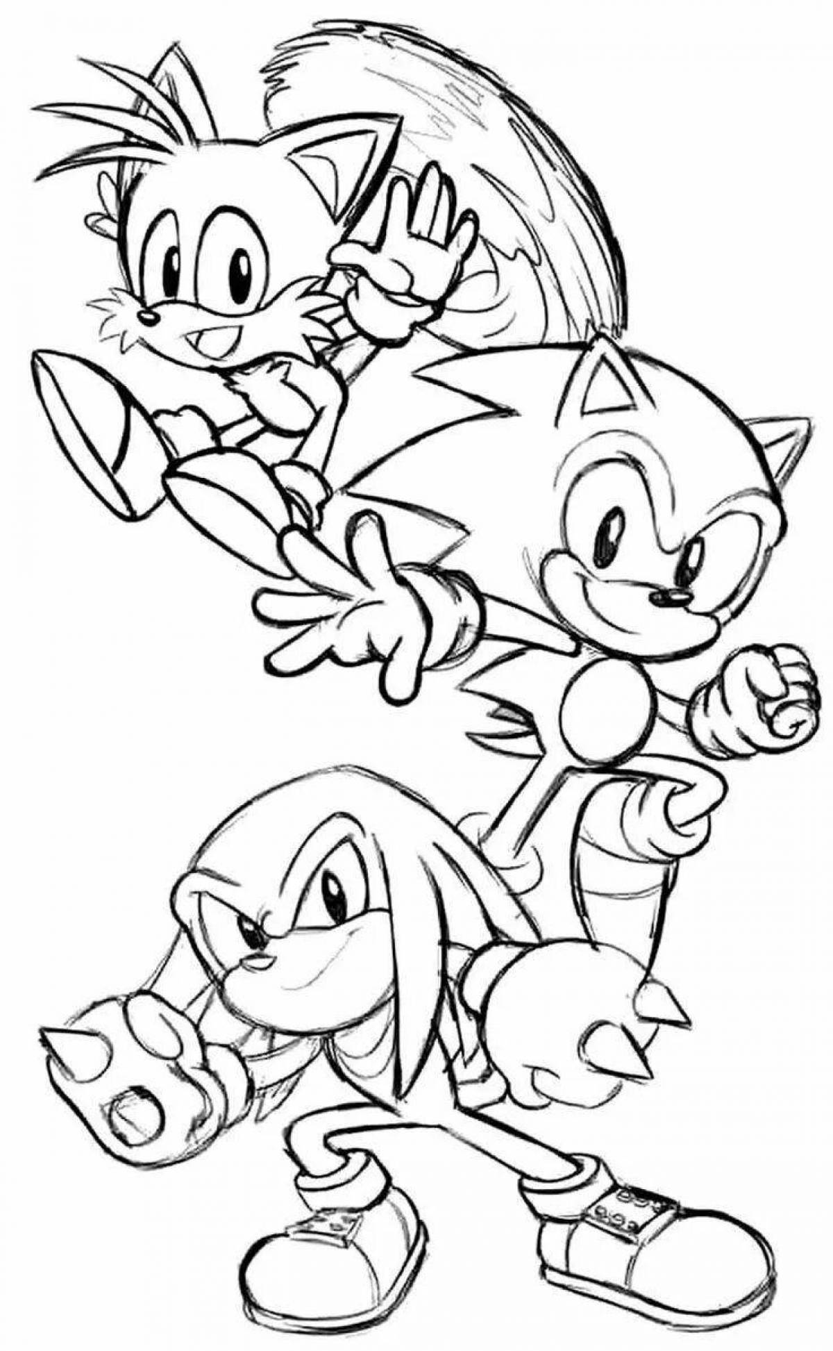 Fancy coloring sonic tails and knuckles