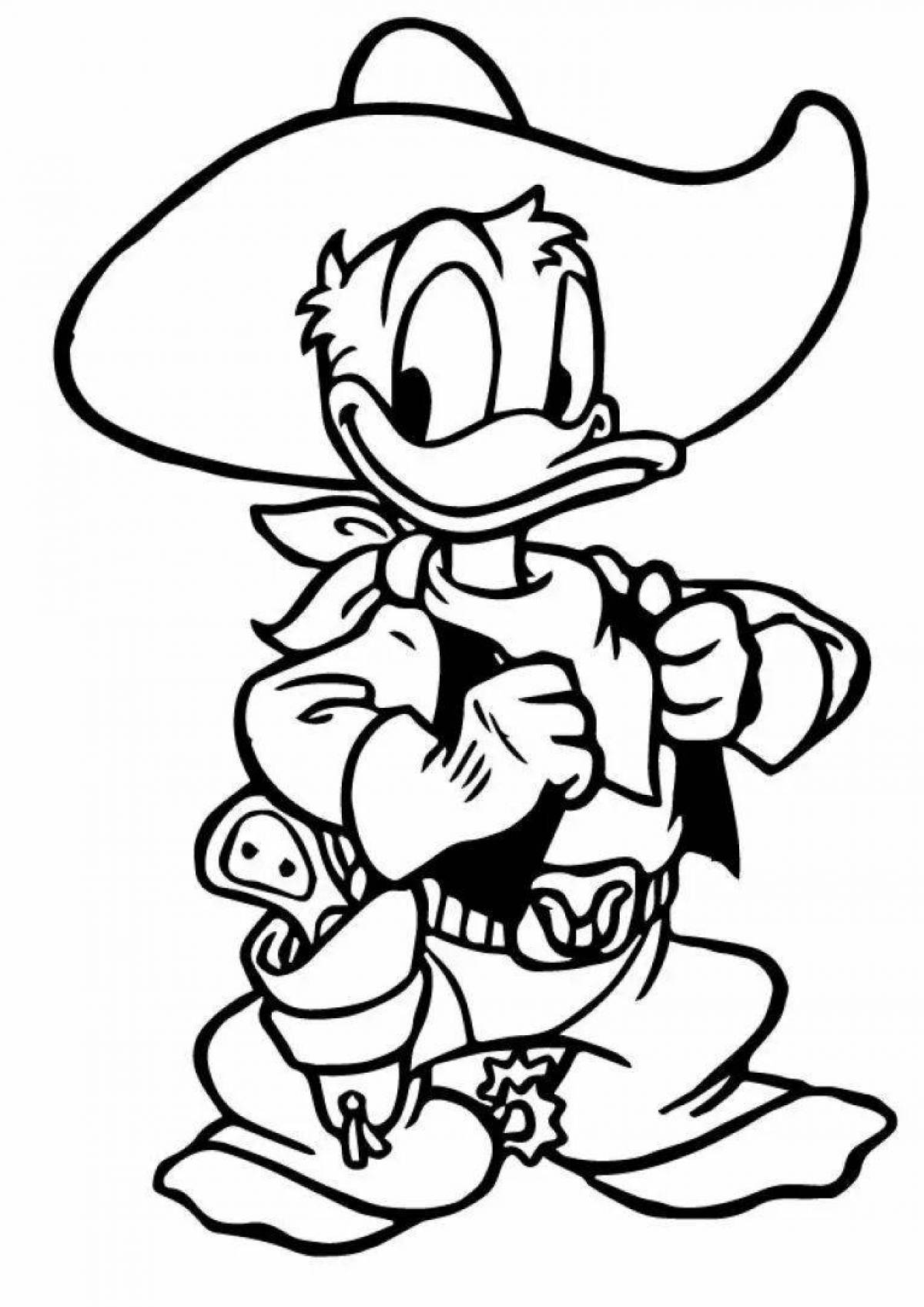 Scrooge McDuck coloring page with money