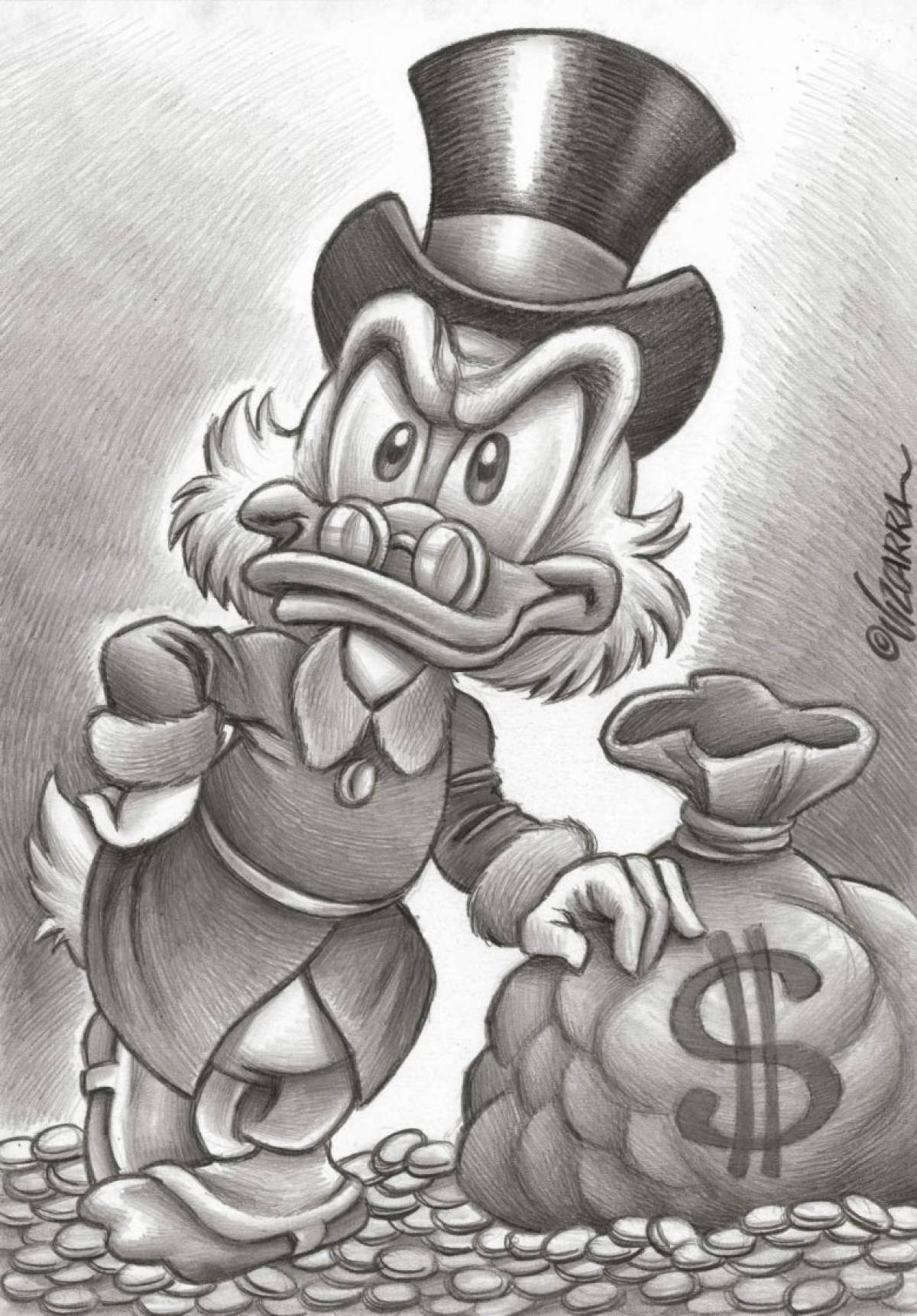 Sublime scrooge mcduck with money coloring book