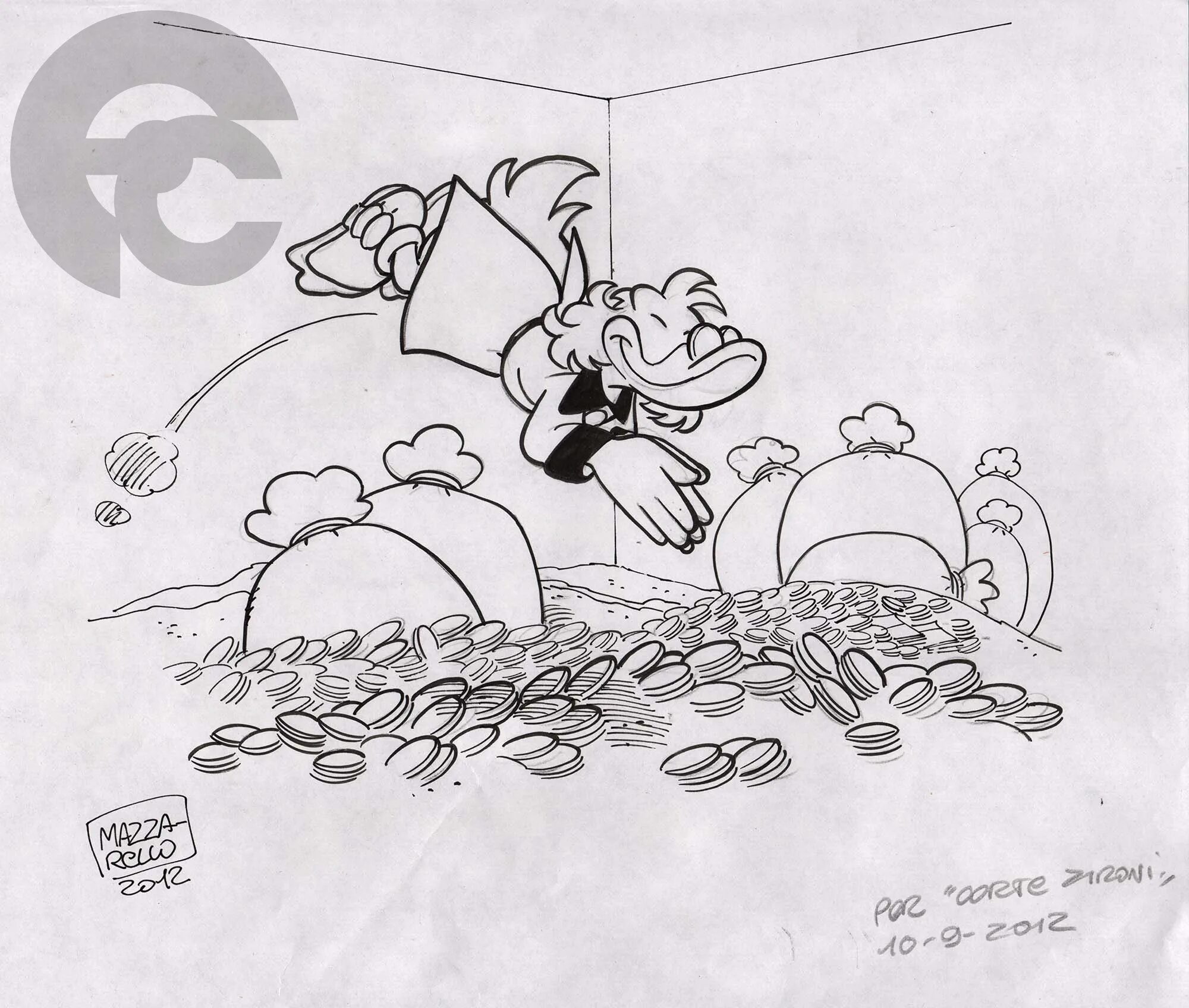 Photo Royal scrooge mcduck with money coloring book