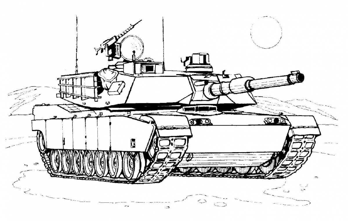 Coloring book fabulous tank t 14 armata