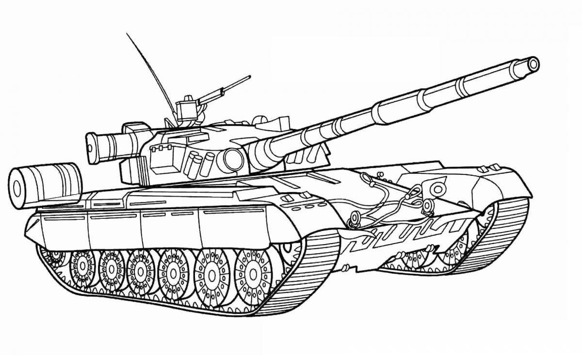 Coloring excellent tank t 14 armata