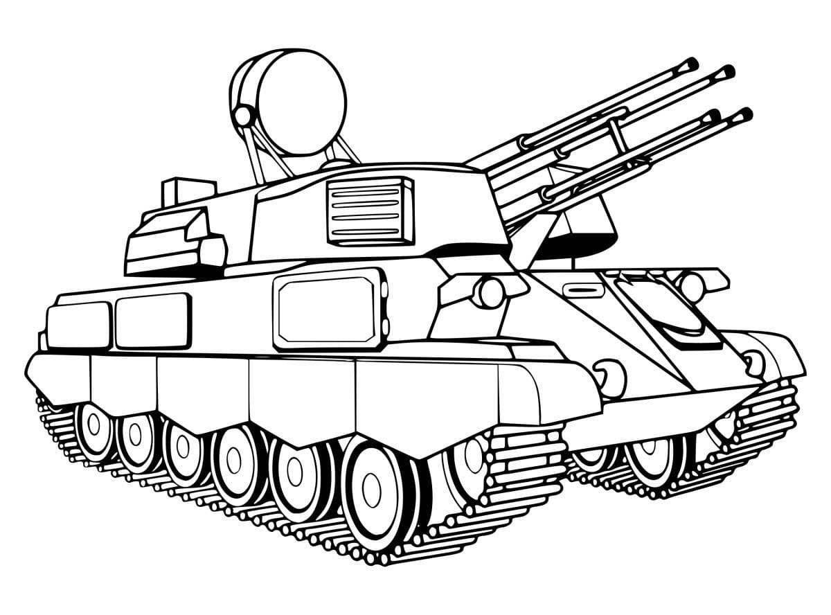 Coloring beckoning tank t 14 armata