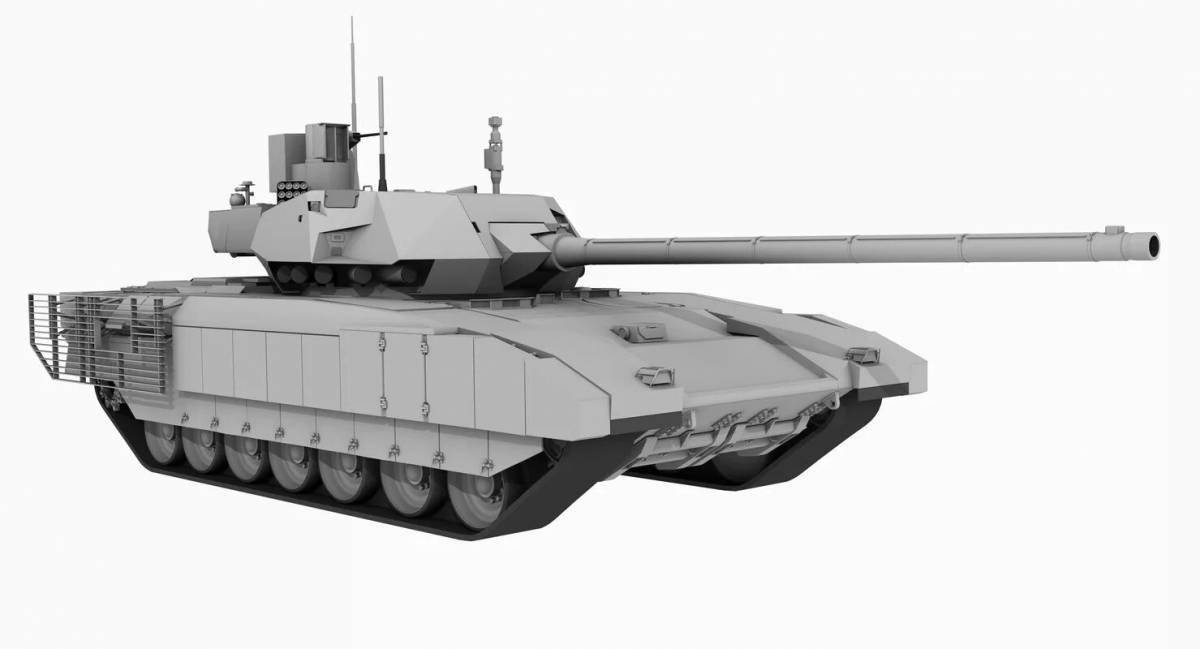 Очаровательный танк t 14 armata раскраска