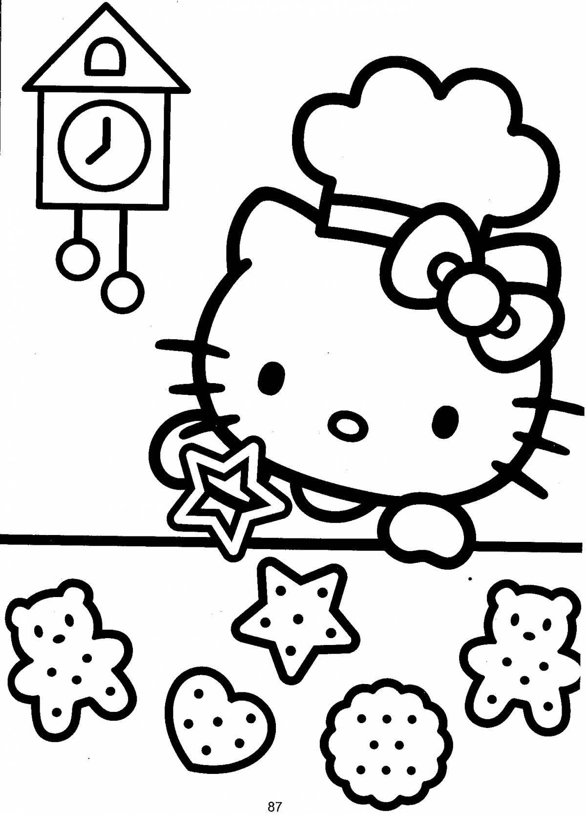 Blissful hello kitty coloring book