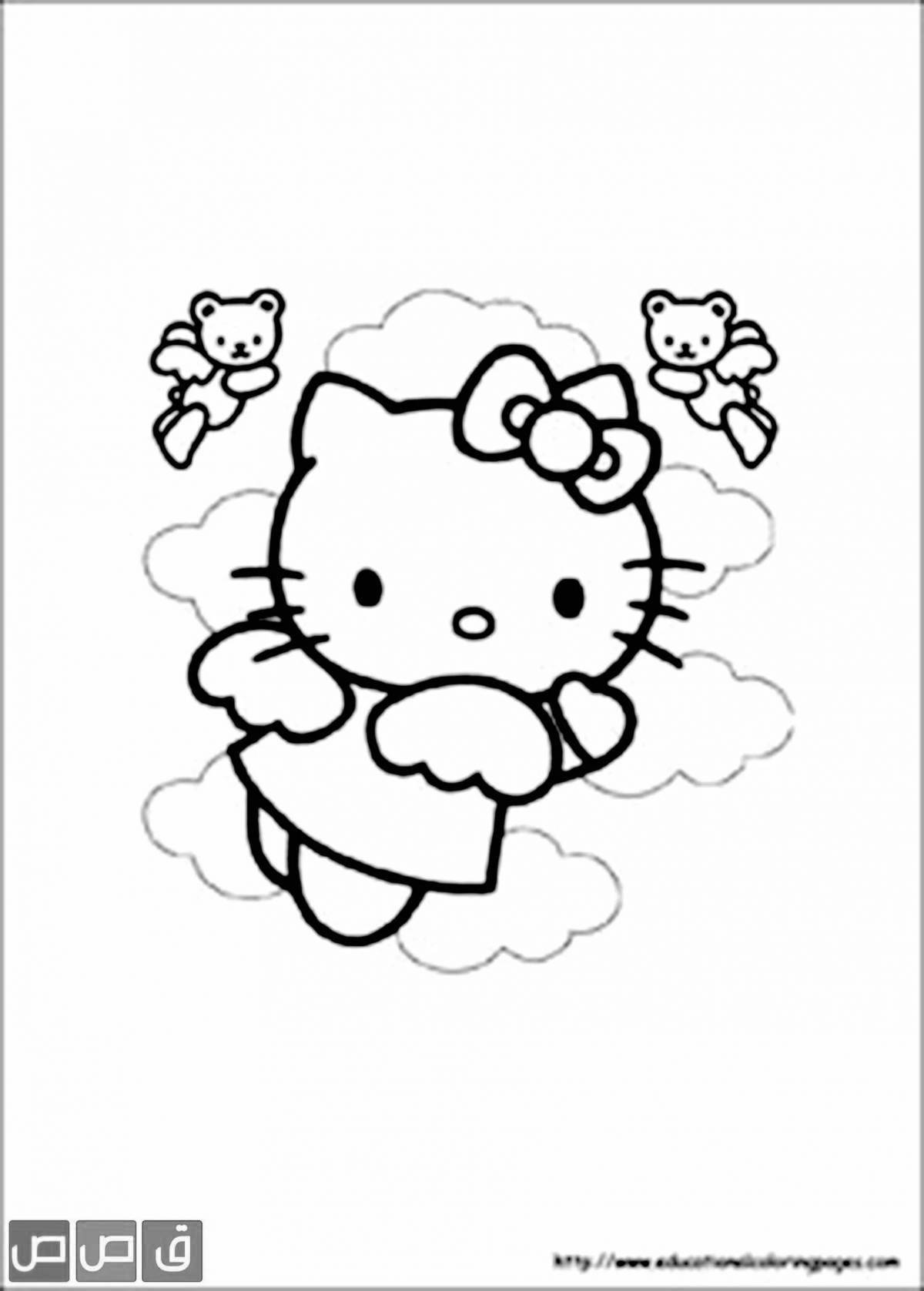 Изысканная раскраска hello kitty